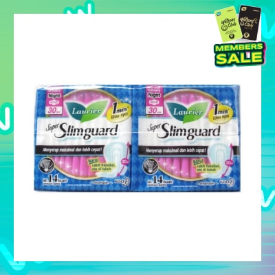 LAURIER Super Slimguard Day Wing Sanitary Pad 30cm Twin Packset 14s x 2 Pack