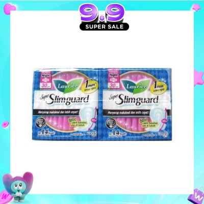 LAURIER - Super Slimguard Day Wing Sanitary Pad 30cm Twin Packset 14s x 2 Pack image