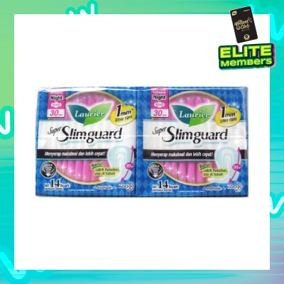 LAURIER Super Slimguard Day Wing Sanitary Pad 30cm Twin Packset 14s x 2 Pack