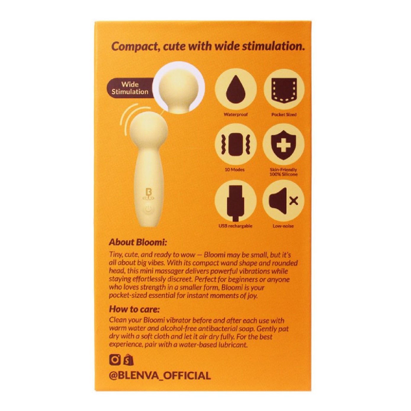 Bloomi The Petite Wonder Mini Vibrating Wand 65g