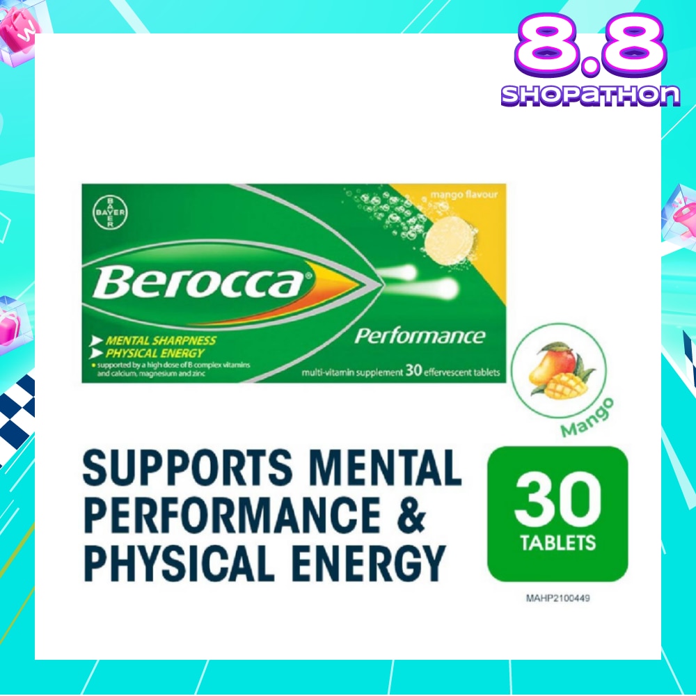 Performance Vitamin B Mango Energy Effervescent Tablet 30 Tablets