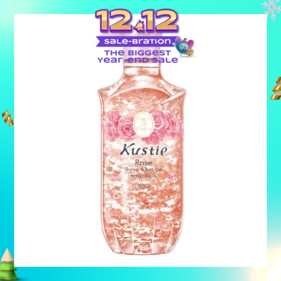 KUSTIE Rose Shower & Bath Gel w/Pump (Suitable for All Skin Types Expecially for Mature Skin and Sensitive Inflamed Skin) 500ml