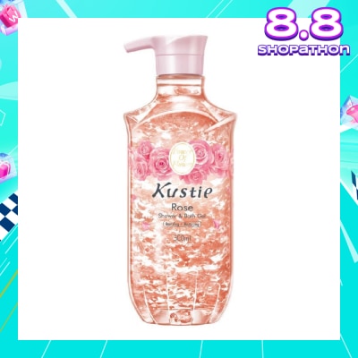 KUSTIE Rose Shower & Bath Gel w/Pump (Suitable for All Skin Types Expecially for Mature Skin and Sensitive Inflamed Skin) 500ml