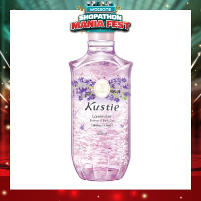 KUSTIE - Lavender Shower & Bath Gel w/Pump (Relieve Anxiety and Promote Sleep) 500ml