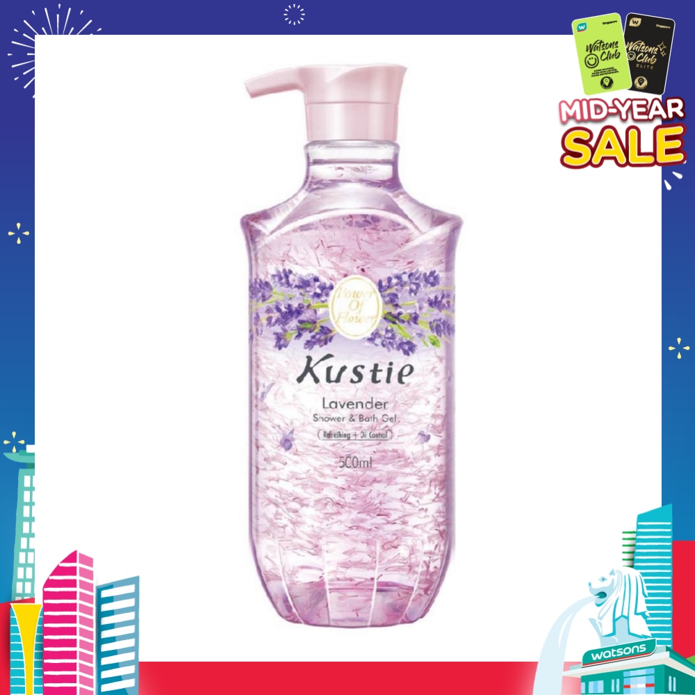 Lavender Shower & Bath Gel w/Pump (Relieve Anxiety and Promote Sleep) 500ml