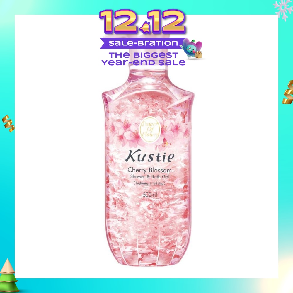Cherry Blossom Shower & Bath Gel w/Pump (Improve Pigmentation, Restore White and Clear Skin Looking Youthful) 500ml