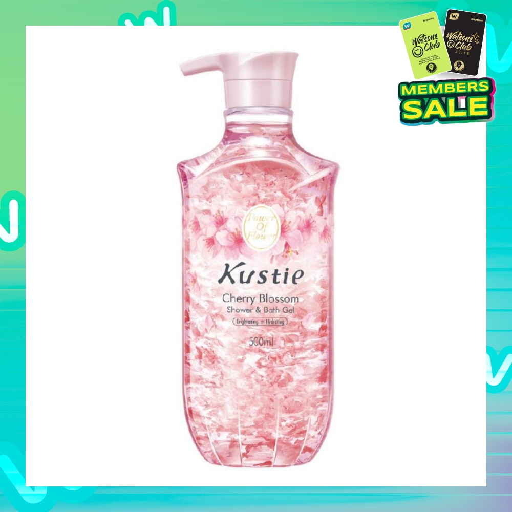 Cherry Blossom Shower & Bath Gel w/Pump (Improve Pigmentation, Restore White and Clear Skin Looking Youthful) 500ml