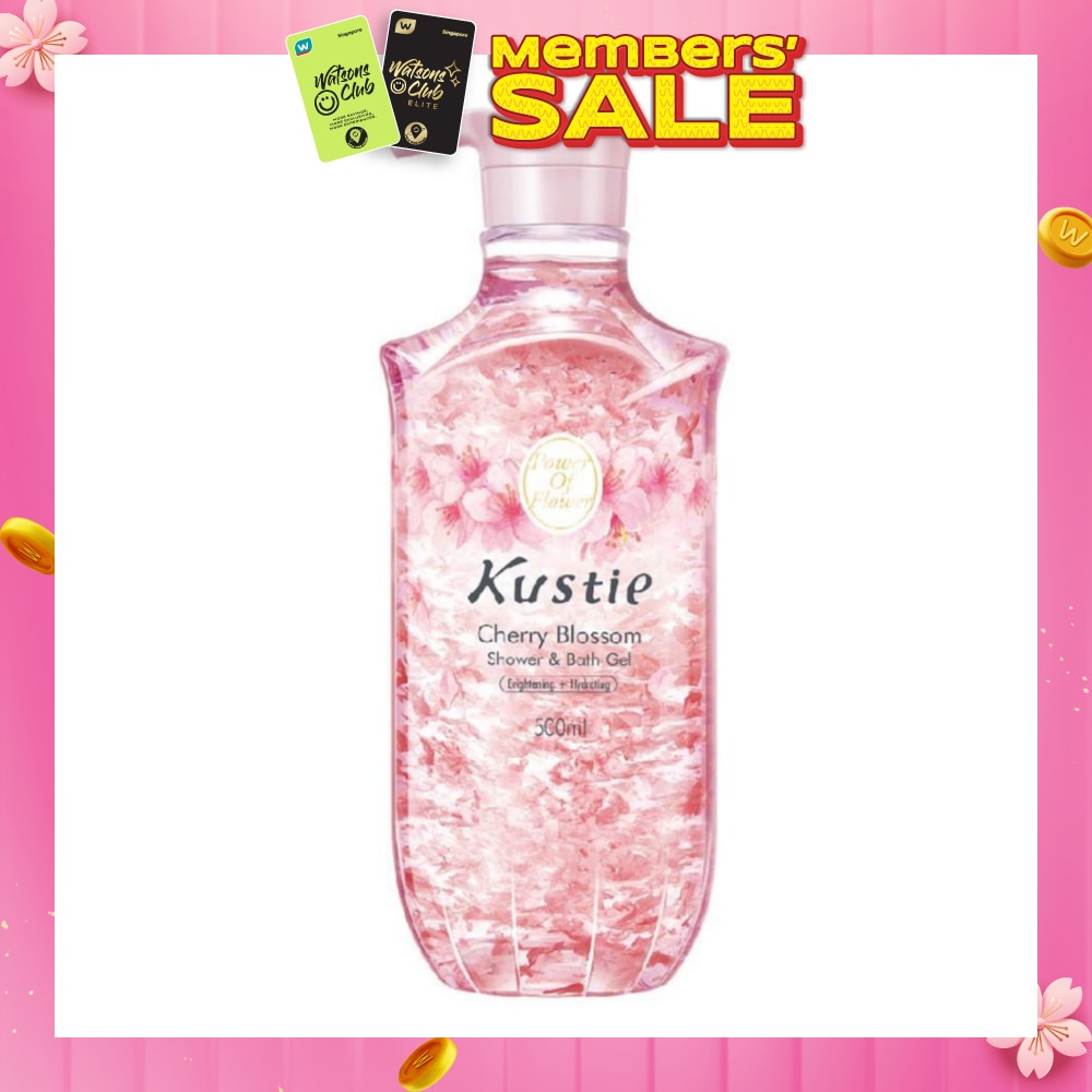 Cherry Blossom Shower & Bath Gel w/Pump (Improve Pigmentation, Restore White and Clear Skin Looking Youthful) 500ml