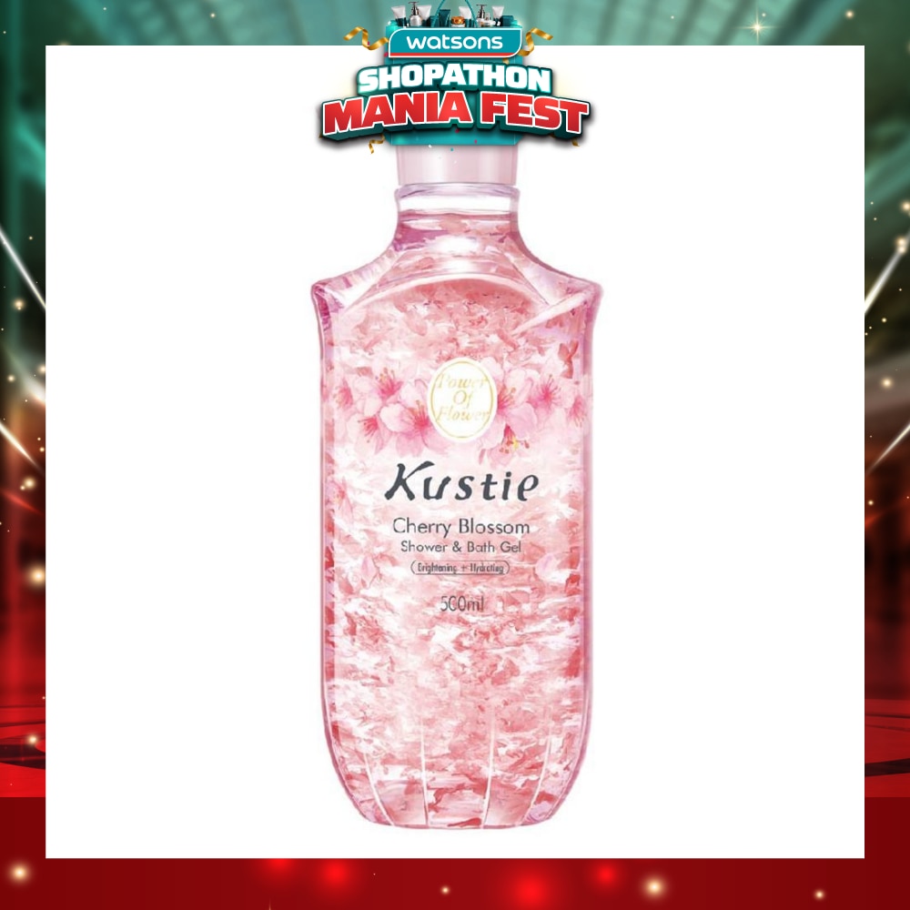 Cherry Blossom Shower & Bath Gel w/Pump (Improve Pigmentation, Restore White and Clear Skin Looking Youthful) 500ml