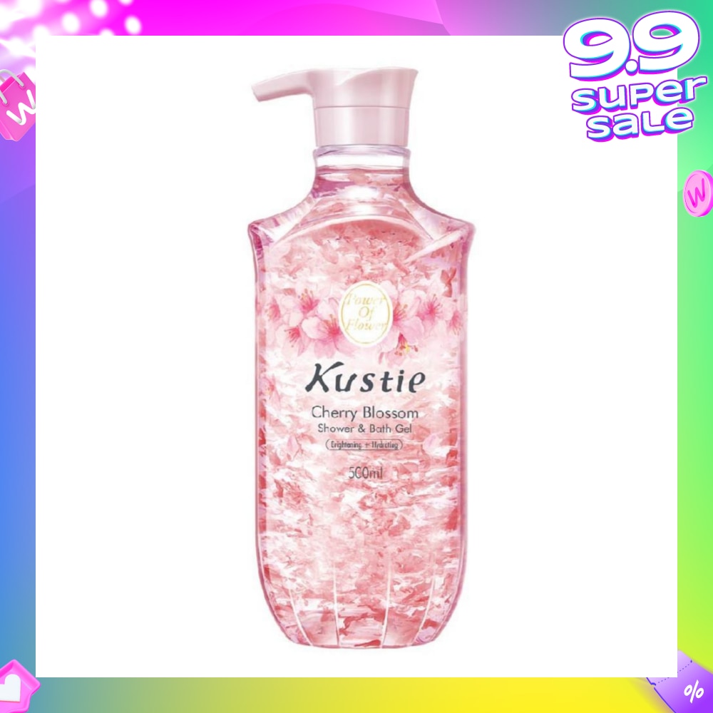 Cherry Blossom Shower & Bath Gel w/Pump (Improve Pigmentation, Restore White and Clear Skin Looking Youthful) 500ml