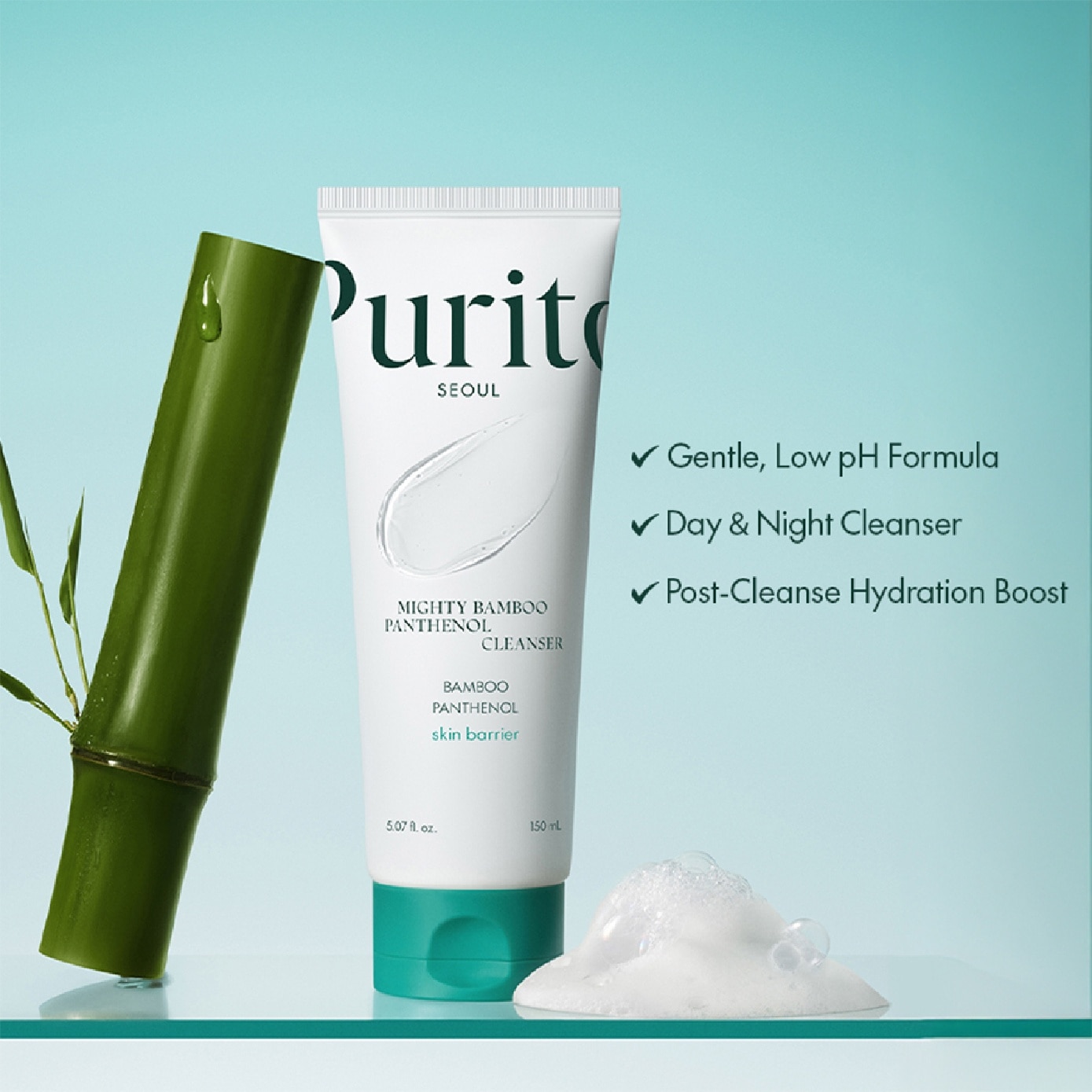 Mighty Bamboo Panthenol Face Cleanser 150ml