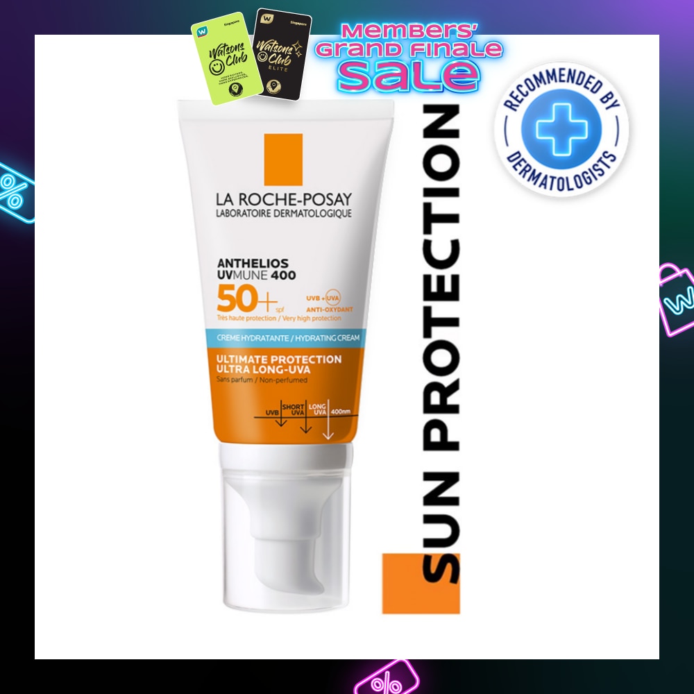Anthelios Ultra Cream SPF50+ (Broad Spectrum 0% Fragrance Face Sunscreen for Dry Skin) 50ml