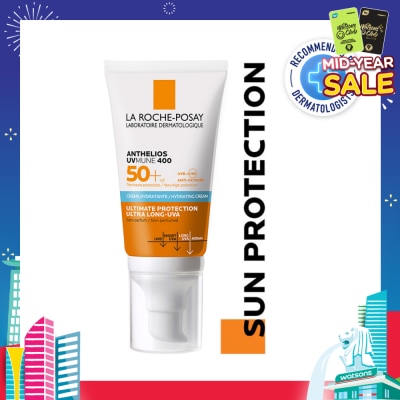 LA ROCHE-POSAY Anthelios Ultra Cream SPF50+ (Broad Spectrum 0% Fragrance Face Sunscreen for Dry Skin) 50ml