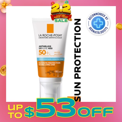 LA ROCHE-POSAY Anthelios Ultra Cream SPF50+ (Broad Spectrum 0% Fragrance Face Sunscreen for Dry Skin) 50ml
