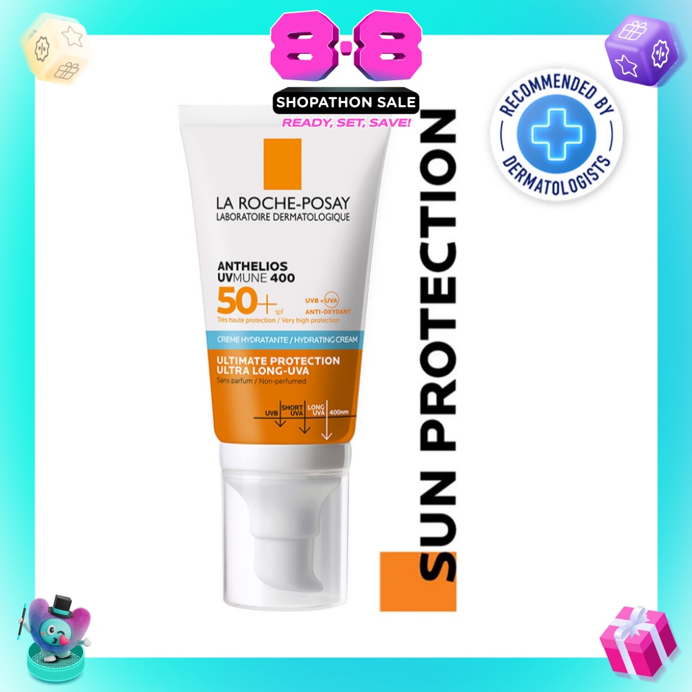 Anthelios Ultra Cream SPF50+ (Broad Spectrum 0% Fragrance Face Sunscreen for Dry Skin) 50ml