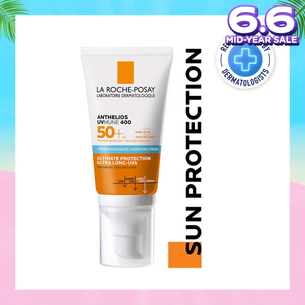 Anthelios Ultra Cream SPF50+ (Broad Spectrum 0% Fragrance Face Sunscreen for Dry Skin) 50ml