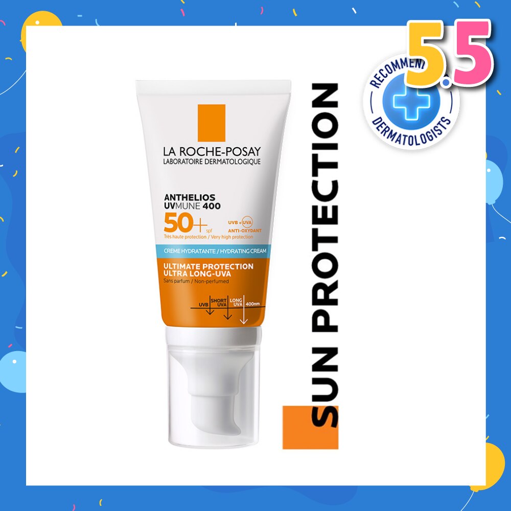 Anthelios Ultra Cream SPF50+ (Broad Spectrum 0% Fragrance Face Sunscreen for Dry Skin) 50ml