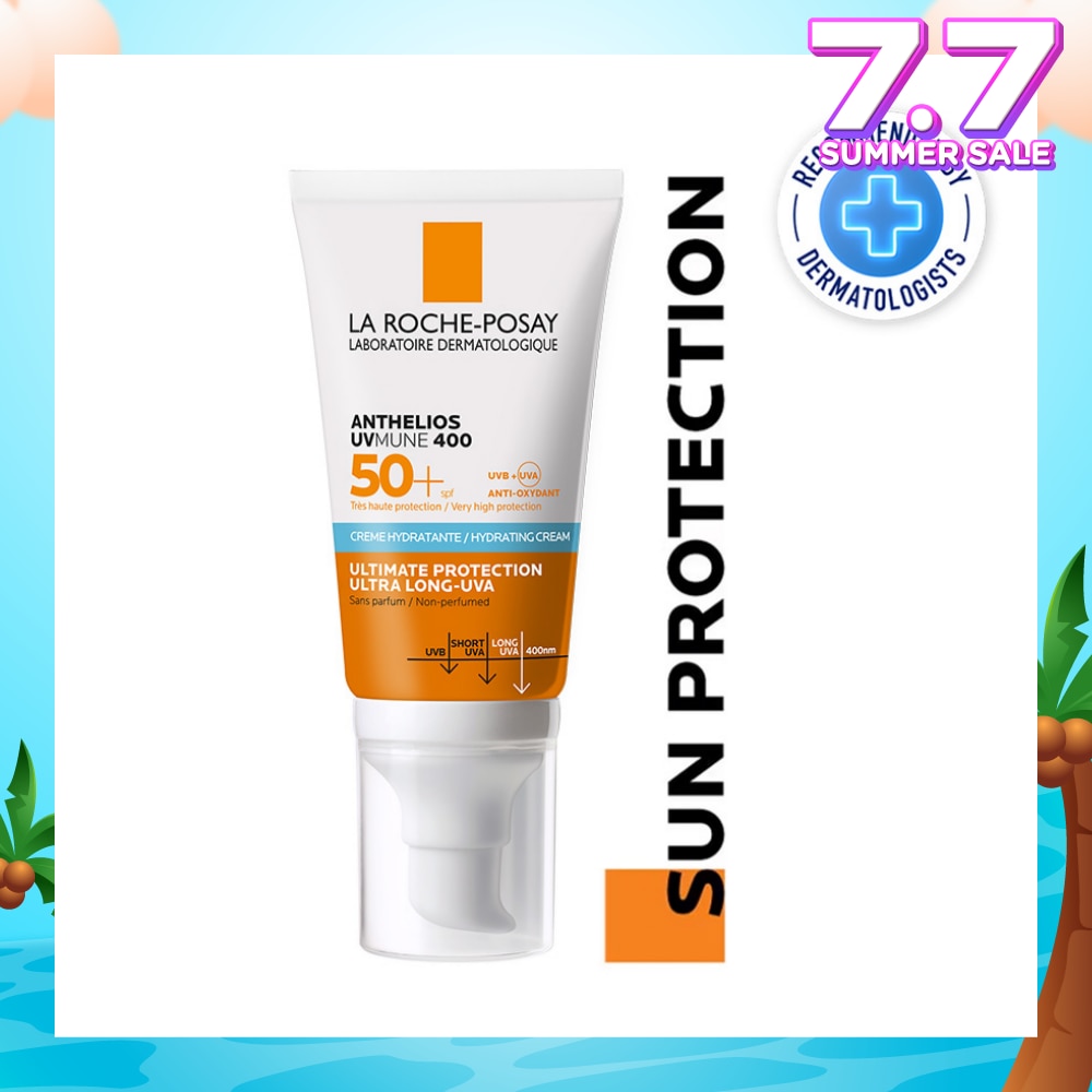 Anthelios Ultra Cream SPF50+ (Broad Spectrum 0% Fragrance Face Sunscreen for Dry Skin) 50ml