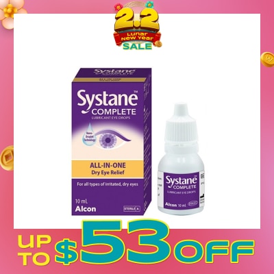 ALCON Systane Complete All-in-One Lubricant Eye Drops 10ml (Expiry: Oct`2026)