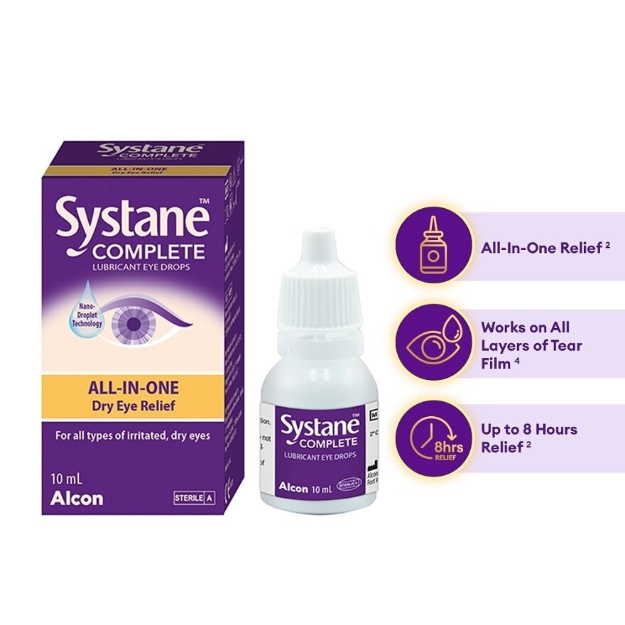 Systane Complete All-in-One Lubricant Eye Drops 10ml