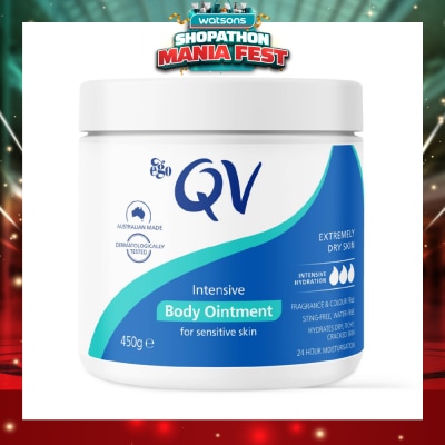 EGO QV - Intensive Body Moisturiser (Intensive Body Balm For Cracked + Sensitive & Eczema-Prone Skin) 450g