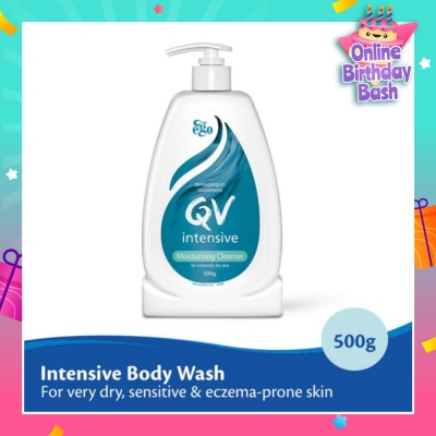 EGO QV Intensive Cleanser (Intensive Body Wash For Very Dry + Sensitive & Eczema-Prone Skin) 500g
