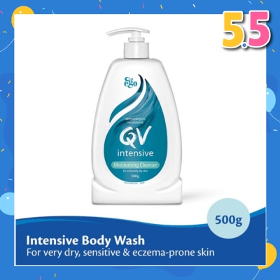 EGO QV Intensive Cleanser (Intensive Body Wash For Very Dry + Sensitive & Eczema-Prone Skin) 500g