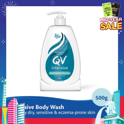 EGO QV Intensive Cleanser (Intensive Body Wash For Very Dry + Sensitive & Eczema-Prone Skin) 500g