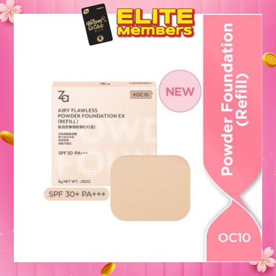 ZA Airy Flawless Powder Foundation Ex Refill OC10 8g