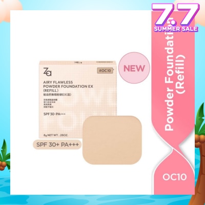 ZA Airy Flawless Powder Foundation Ex Refill OC10 8g