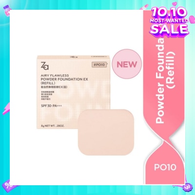 ZA Airy Flawless Powder Foundation Ex Refill PO10 8g
