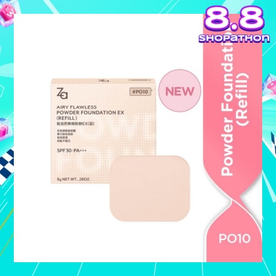 ZA Airy Flawless Powder Foundation Ex Refill PO10 8g
