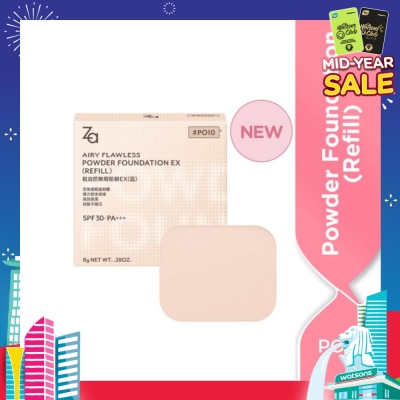 ZA Airy Flawless Powder Foundation Ex Refill PO10 8g