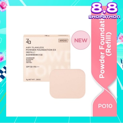 ZA Airy Flawless Powder Foundation Ex Refill PO10 8g