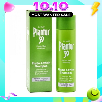 PLANTUR Phyto Caffeine Shampoo For Fine Brittle Hair (Suitable for Women 40 & above, Strengthens & Prevents Hairfall) 250ml image