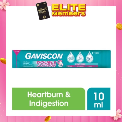 GAVISCON Double Action Liquid Sachet 10ml x 1s (Expiry: May`2026)