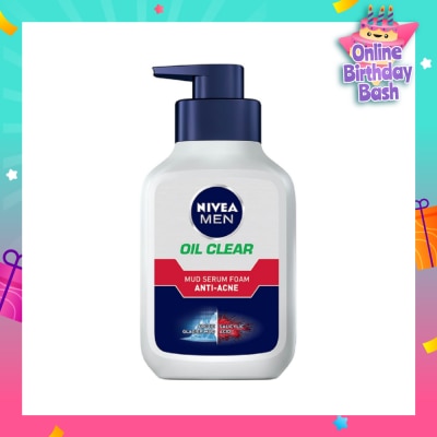 NIVEA Men Oil Control Anti Acne Mud Serum Foam 150ml