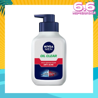 NIVEA Men Oil Control Anti Acne Mud Serum Foam 150ml