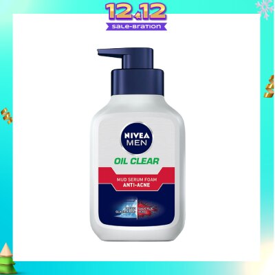 NIVEA Men Oil Control Anti Acne Mud Serum Foam 150ml