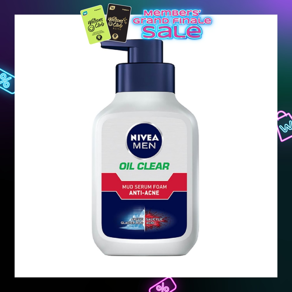 Men Oil Control Anti Acne Mud Serum Foam 150ml