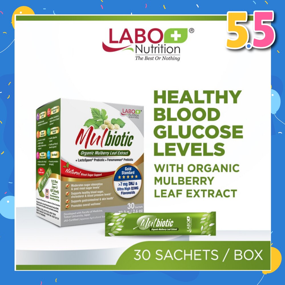 Mulbiotic Dietary Supplement Sachet (with Probiotic And Prebiotic, Natural Glucose Support for Blood Sugar, Diabetes, Weight Management) 30s