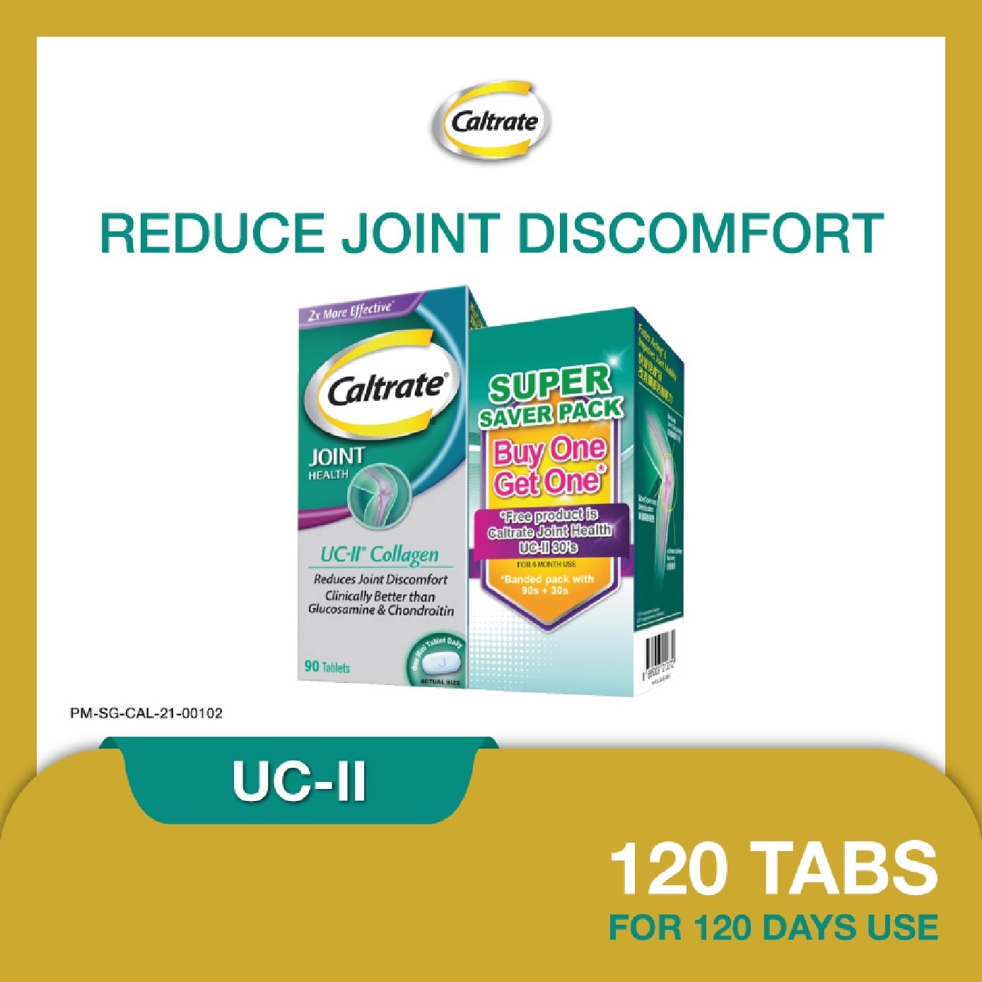 Caltrate Joint Health UC-II Collagen Tablet 90+30s