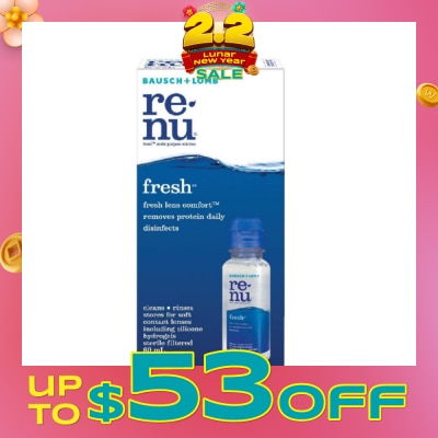BAUSCH + LOMB Renu Fresh Multi-Purpose Contact Lens Solution (Lens Case Included) 60ml