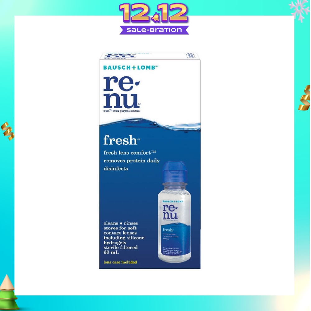Renu Fresh Multi-Purpose Contact Lens Solution (Lens Case Included) 60ml