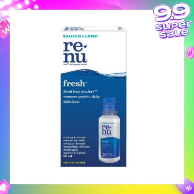 BAUSCH + LOMB Renu Fresh Multi-Purpose Contact Lens Solution (Lens Case Included) 60ml
