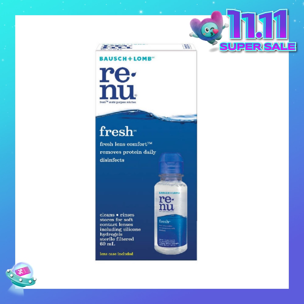 Renu Fresh Multi-Purpose Contact Lens Solution (Lens Case Included) 60ml