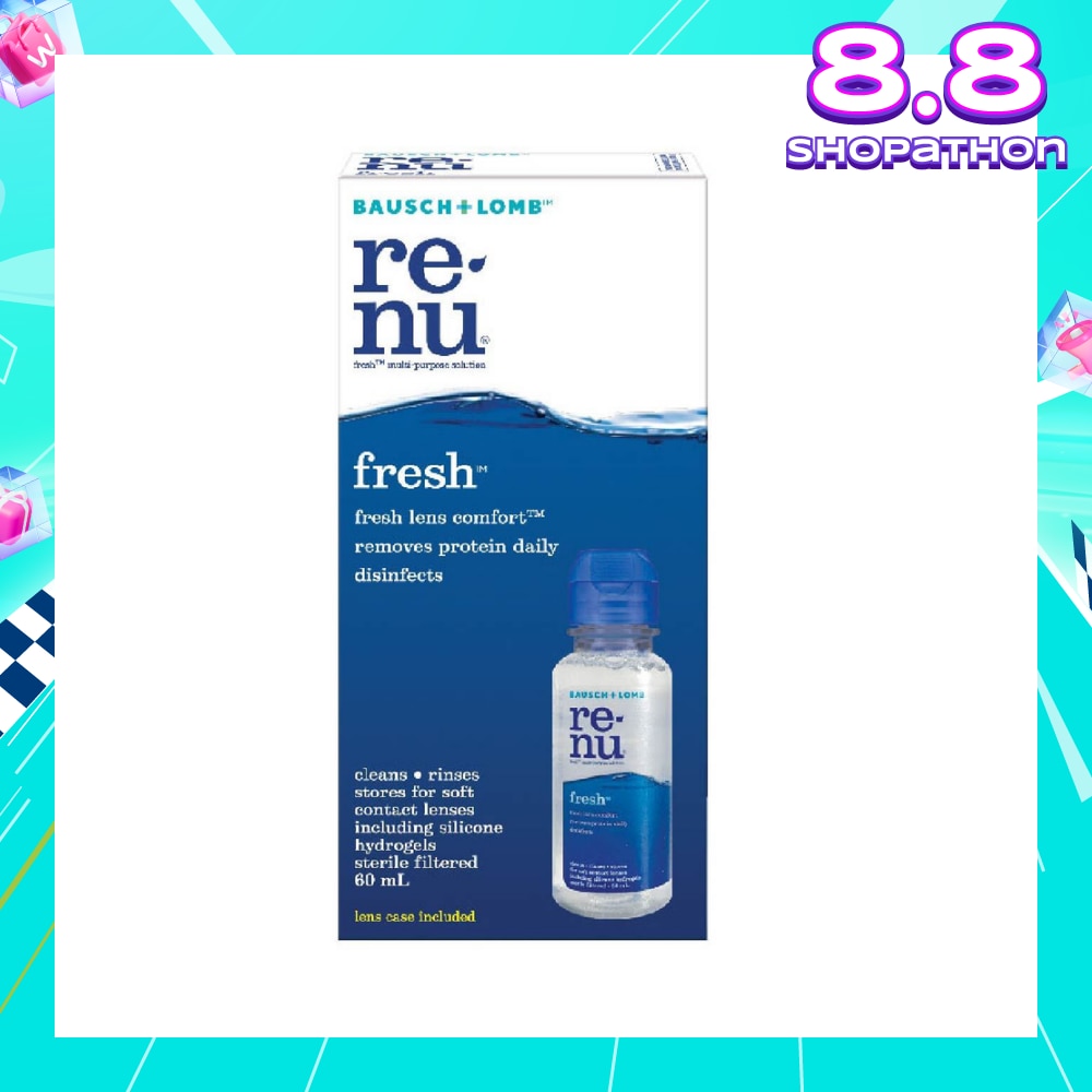 Renu Fresh Multi-Purpose Contact Lens Solution (Lens Case Included) 60ml