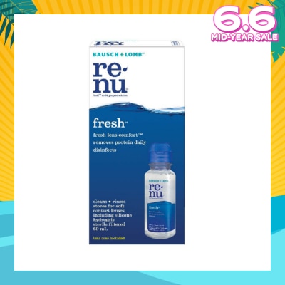 BAUSCH + LOMB Renu Fresh Multi-Purpose Contact Lens Solution (Lens Case Included) 60ml
