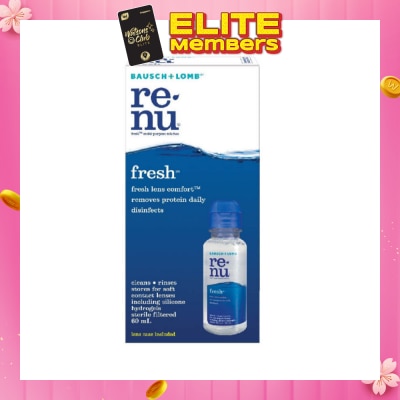 BAUSCH + LOMB Renu Fresh Multi-Purpose Contact Lens Solution (Lens Case Included) 60ml
