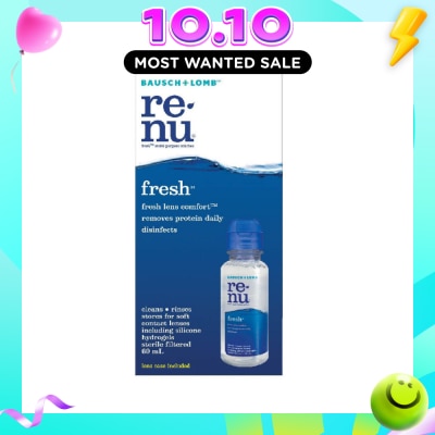 BAUSCH + LOMB Renu Fresh Multi Purpose Contact Lens Solution (Lens Case Included) 60ml image